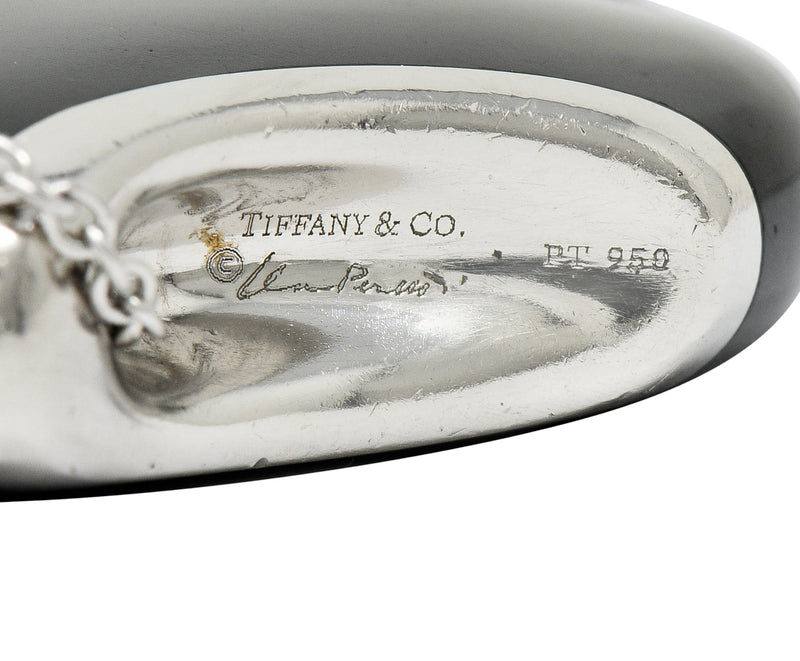 Elsa Peretti Tiffany & Co. Onyx Platinum Touchstone Pendant NecklaceNecklace - Wilson's Estate Jewelry