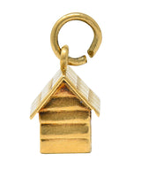 Retro 14 Karat Gold Doghouse Charm Circa 1950charm - Wilson's Estate Jewelry
