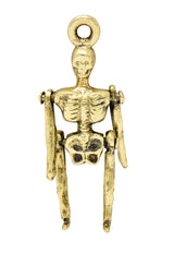 Sloan & Co. Art Nouveau 14 Karat Gold Articulated Skeleton Charmcharm - Wilson's Estate Jewelry