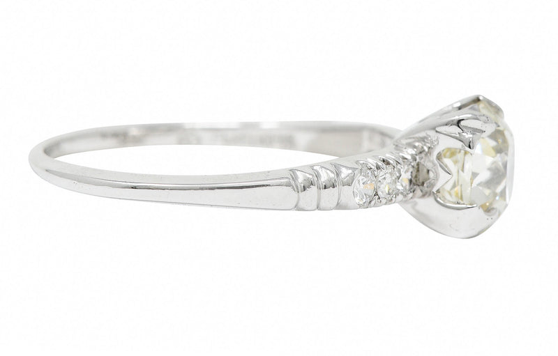 1950's Maurice Tishman 1.28 CTW Diamond Platinum Engagement RingRing - Wilson's Estate Jewelry