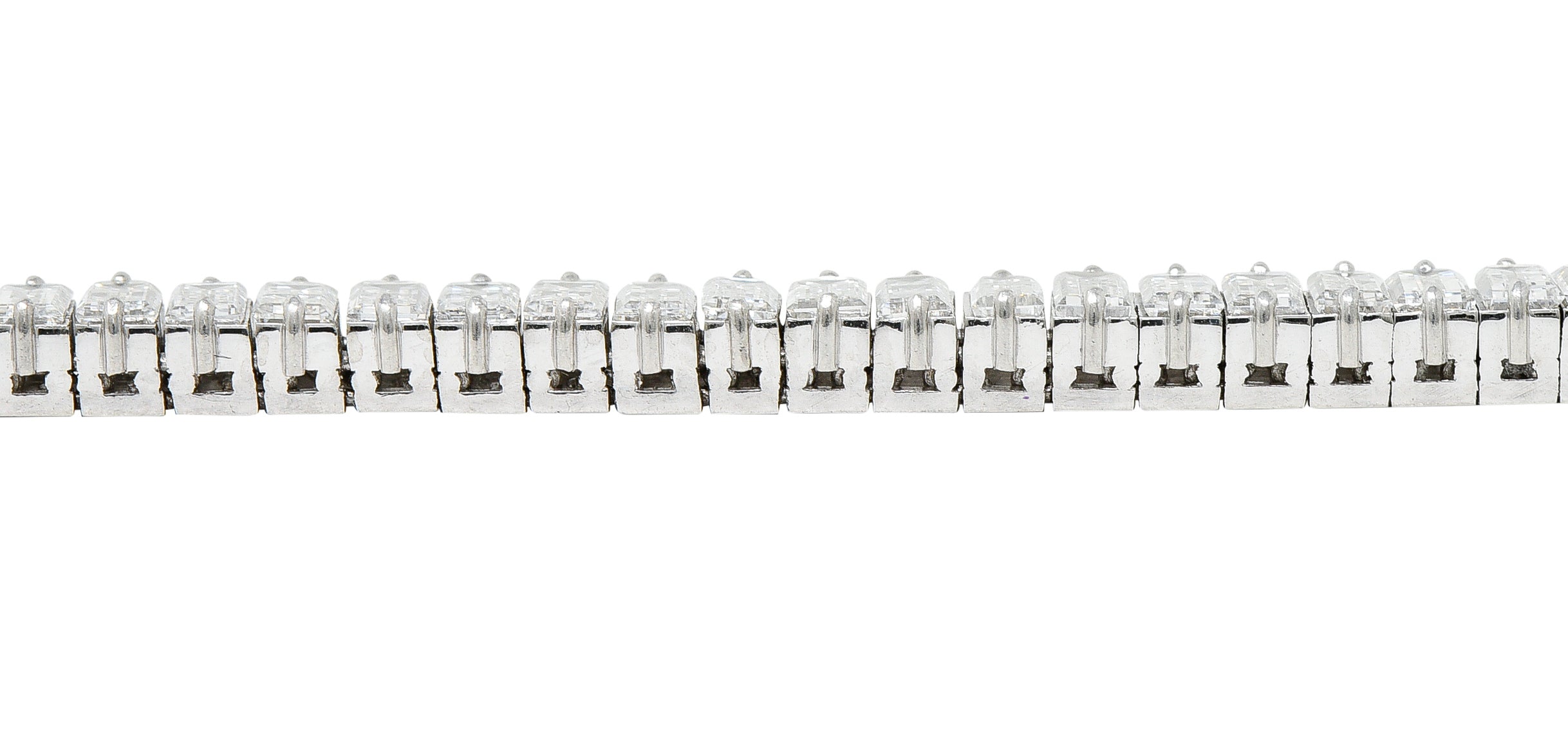Boucheron Paris Mid-Century 17.00 CTW Baguette Diamond Platinum Line BraceletBracelet - Wilson's Estate Jewelry