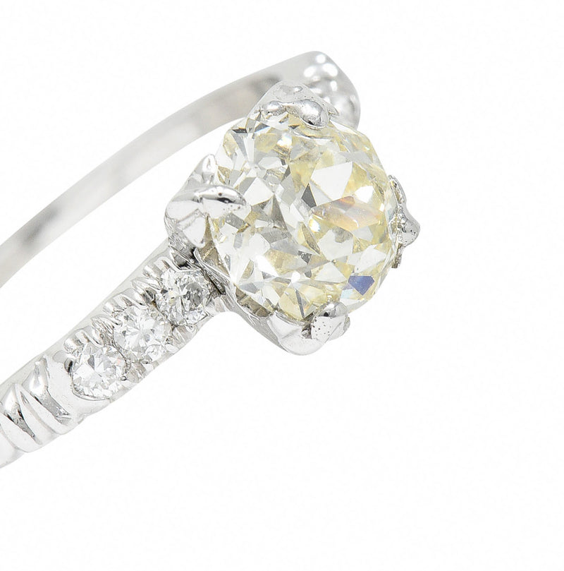 1950's Maurice Tishman 1.28 CTW Diamond Platinum Engagement RingRing - Wilson's Estate Jewelry