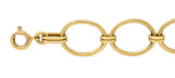 1940's Retro 14 Karat Gold Oval Link Braceletbracelet - Wilson's Estate Jewelry