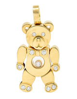 Chopard Diamond 18 Karat Yellow Gold Happy Diamond Bear PendantNecklace - Wilson's Estate Jewelry