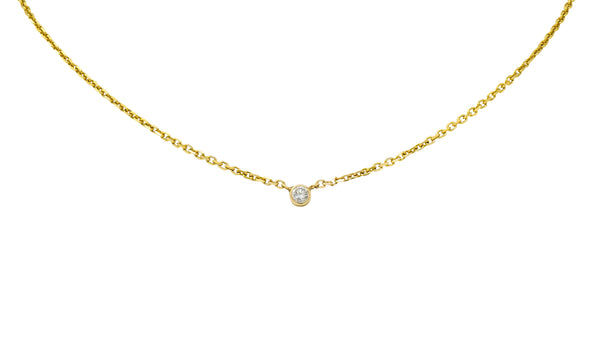 Diamond Solitaire 14 Karat Gold NecklaceNecklace - Wilson's Estate Jewelry