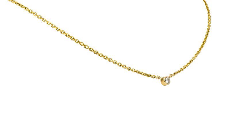 Diamond Solitaire 14 Karat Gold NecklaceNecklace - Wilson's Estate Jewelry