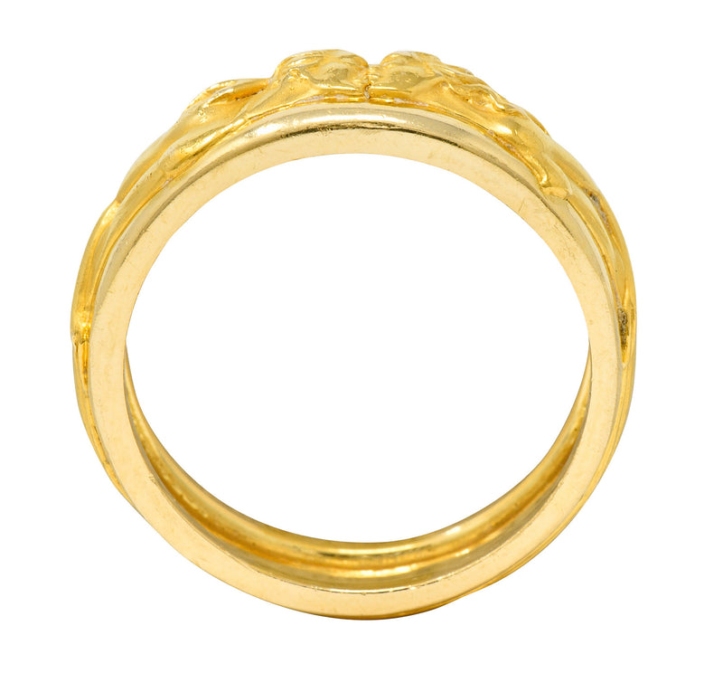 Two Gram Gold Stylish Mens Finger Ring Collection Online FR1387