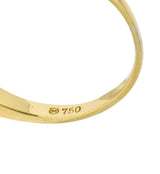 Mikimoto Vintage Diamond Cultured Pearl 18 Karat Gold Cluster RingRing - Wilson's Estate Jewelry