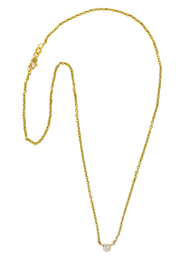 Diamond Solitaire 14 Karat Gold NecklaceNecklace - Wilson's Estate Jewelry