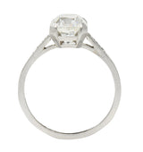 Art Deco 2.70 CTW Old Mine Cut Diamond Platinum Engagement RingRing - Wilson's Estate Jewelry