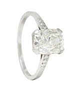 Art Deco 2.70 CTW Old Mine Cut Diamond Platinum Engagement RingRing - Wilson's Estate Jewelry