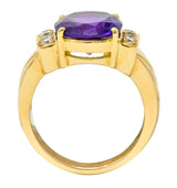 Amethyst Diamond 18 Karat Gold Gemstone Statement RingRing - Wilson's Estate Jewelry