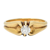Victorian 0.35 CTW Diamond 14 Karat Gold Unisex Ring Circa 1900Ring - Wilson's Estate Jewelry