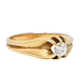 Victorian 0.35 CTW Diamond 14 Karat Gold Unisex Ring Circa 1900Ring - Wilson's Estate Jewelry