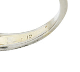 Art Deco 1.12 CTW Diamond 18 Karat White Gold Trellis Engagement Ring GIARing - Wilson's Estate Jewelry