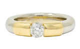 Vintage 0.45 CTW Tension Set Diamond 14 Karat Two-Tone Gold Band RingRing - Wilson's Estate Jewelry