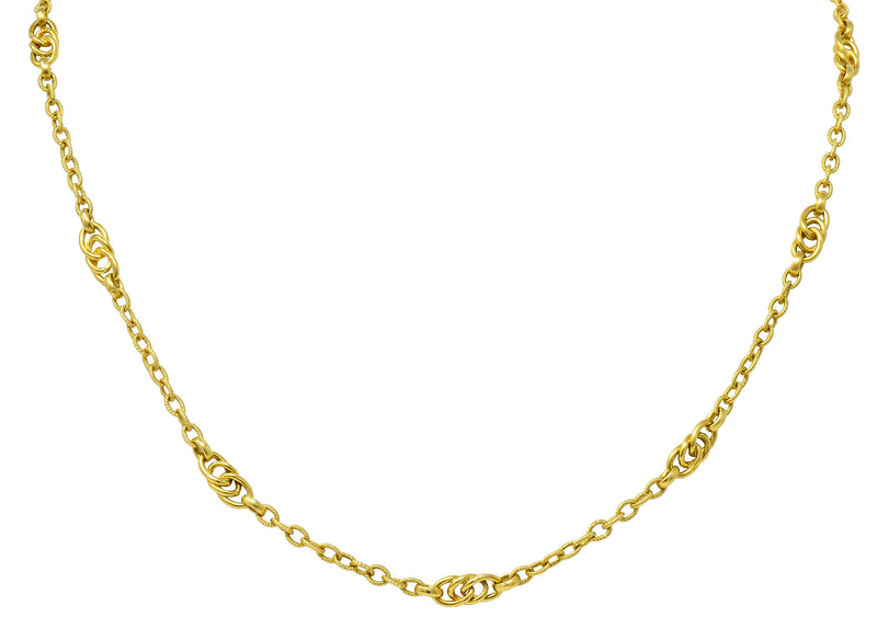 Vintage Italian 18 Karat Gold 30 Inch Long Chain NecklaceNecklace - Wilson's Estate Jewelry