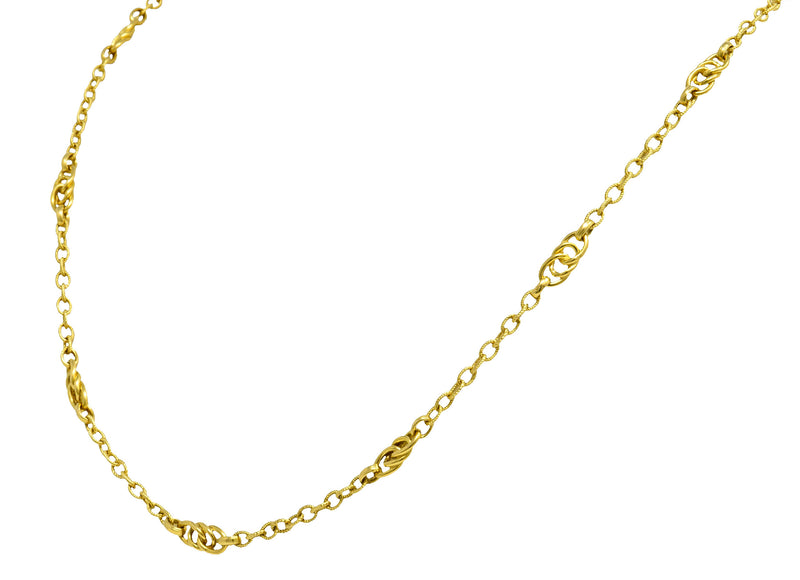 Vintage Italian 18 Karat Gold 30 Inch Long Chain NecklaceNecklace - Wilson's Estate Jewelry