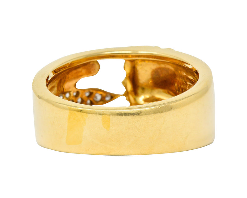 Carrera Y Carrera Diamond 18 Karat Gold Wind Nymph Band RingRing - Wilson's Estate Jewelry