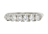 Retro 0.50 CTW Diamond 14 Karat White Gold Fishtail Band RingRing - Wilson's Estate Jewelry