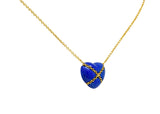 Tiffany & Co. Lapis Lazuli 18 Karat Gold Cross My Heart NecklaceNecklace - Wilson's Estate Jewelry