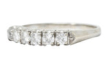 Retro 0.50 CTW Diamond 14 Karat White Gold Fishtail Band RingRing - Wilson's Estate Jewelry