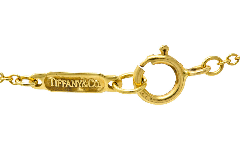 Tiffany & Co. Lapis Lazuli 18 Karat Gold Cross My Heart NecklaceNecklace - Wilson's Estate Jewelry