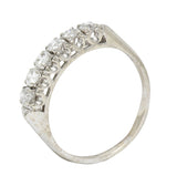 Retro 0.50 CTW Diamond 14 Karat White Gold Fishtail Band RingRing - Wilson's Estate Jewelry