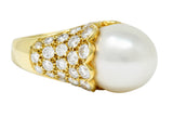 Van Cleef & Arpels South Sea Pearl 3.40 CTW Diamond 18 Karat Gold Statement RingRing - Wilson's Estate Jewelry