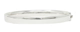 Tiffany & Co. 4.96 CTW Pavè Diamond 18 Karat White Gold Metro Bangle Bracelet Wilson's Estate Jewelry