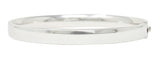 Tiffany & Co. 4.96 CTW Pavè Diamond 18 Karat White Gold Metro Bangle Bracelet Wilson's Estate Jewelry