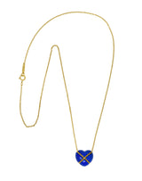 Tiffany & Co. Lapis Lazuli 18 Karat Gold Cross My Heart NecklaceNecklace - Wilson's Estate Jewelry