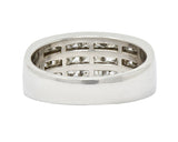 Modern 1.46 CTW Square Step Cut Diamond Platinum Channel Band RingRing - Wilson's Estate Jewelry