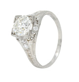Art Deco 1.67 CTW Diamond Platinum Orange Blossom Engagement RingRing - Wilson's Estate Jewelry