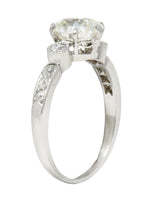Edwardian 1.95 CTW Old Mine Diamond Platinum Engagement RingRing - Wilson's Estate Jewelry