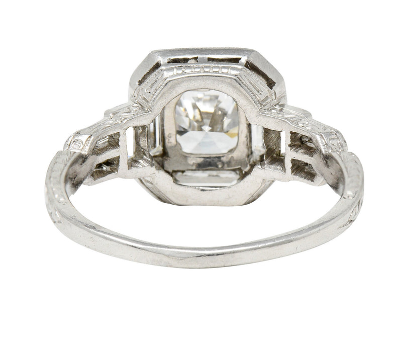 Art Deco 2.30 CTW Diamond Platinum Octagonal Engagement RingRing - Wilson's Estate Jewelry