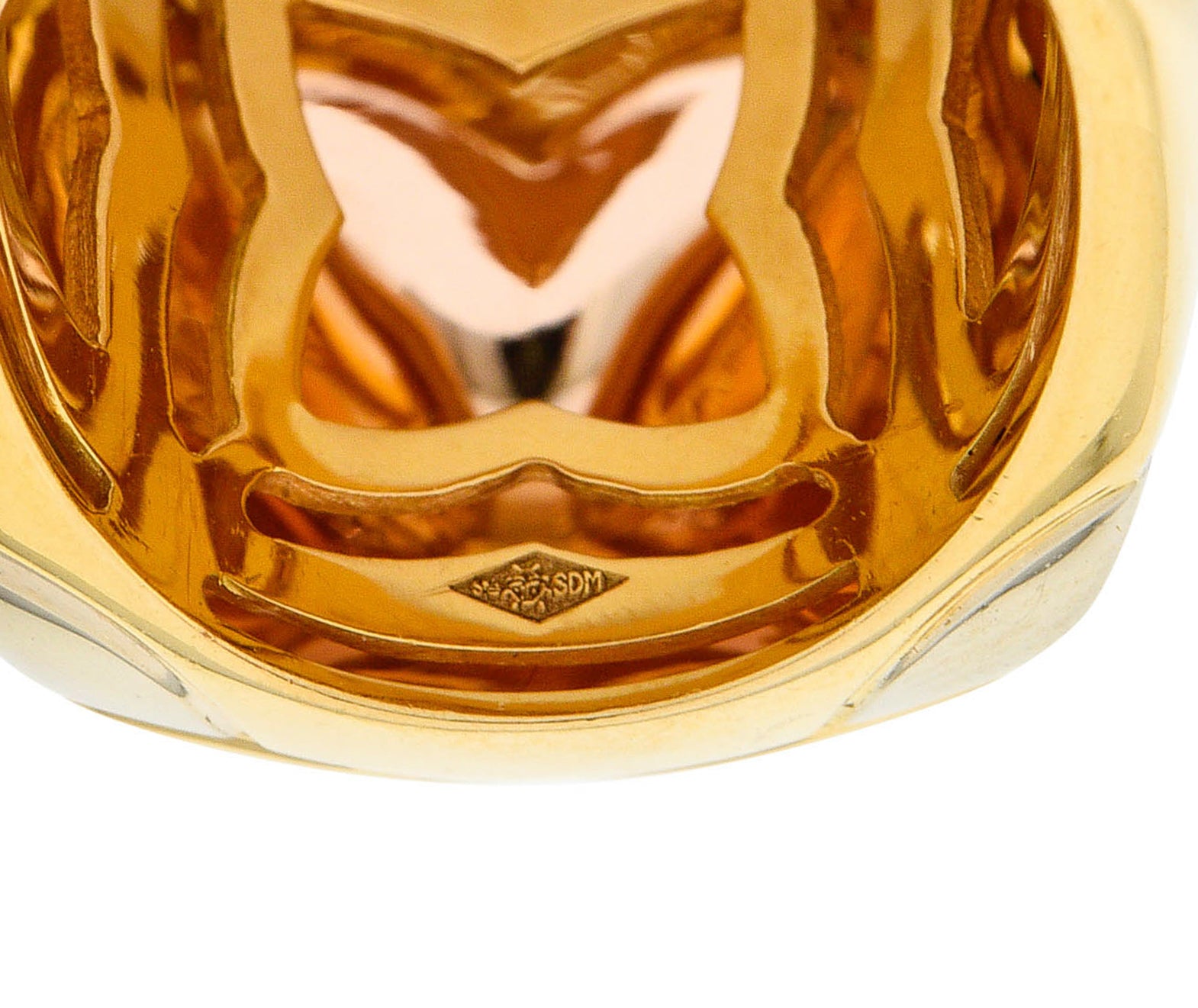 Bulgari 18 Karat Tri-Colored Gold Pyramide Band RingRing - Wilson's Estate Jewelry