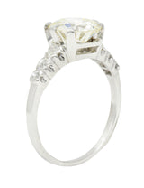 1950's Mid-Century 2.74 CTW Diamond Platinum Engagement RingRing - Wilson's Estate Jewelry
