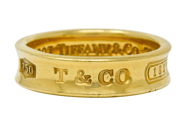 Tiffany & Co. Vintage 18 Karat Gold Unisex 1837 Band Ring - Wilson's Estate Jewelry