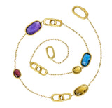 Marco Bicego Italian Multi-Gem 18 Karat Gold Murano Station NecklaceNecklace - Wilson's Estate Jewelry