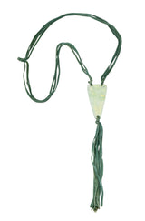 Rene Lalique Art Nouveau Frosted Glass Silk Lily Of The Valley Tassel Pendant NecklaceNecklace - Wilson's Estate Jewelry