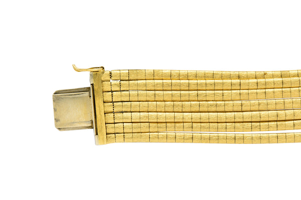 Cartier 1970's Vintage 18 Karat Gold Multi-Strand Braceletbracelet - Wilson's Estate Jewelry