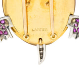 1950's Cartier Ruby Diamond Platinum 18 Karat Gold Turtle BroochBrooch - Wilson's Estate Jewelry