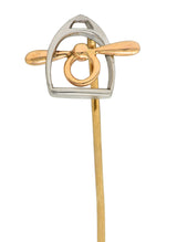 Vintage Platinum 14 Karat Rose Gold Airplane Propeller StickpinStick Pin - Wilson's Estate Jewelry