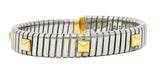 Bulgari 18 Karat Gold Stainless Steel Two-Tone Sugarloaf Tubogas Cuff Braceletbracelet - Wilson's Estate Jewelry