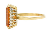 Tiffany & Co. Imperial Topaz Diamond 18 Karat Gold Platinum Gemstone RingRing - Wilson's Estate Jewelry