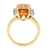 Tiffany & Co. Imperial Topaz Diamond 18 Karat Gold Platinum Gemstone RingRing - Wilson's Estate Jewelry