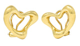 Elsa Peretti Tiffany & Co. 18 Karat Gold Open Heart Ear-Clip EarringsEarrings - Wilson's Estate Jewelry