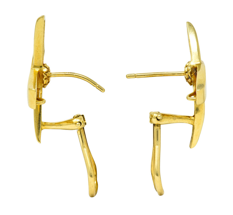 1980's Paloma Picasso Tiffany & Co. 18 Karat Gold Graffiti X Earrings ...