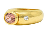 H. Stern Imperial Topaz Diamond 18 Karat Gold Unisex Vintage Band RingRing - Wilson's Estate Jewelry